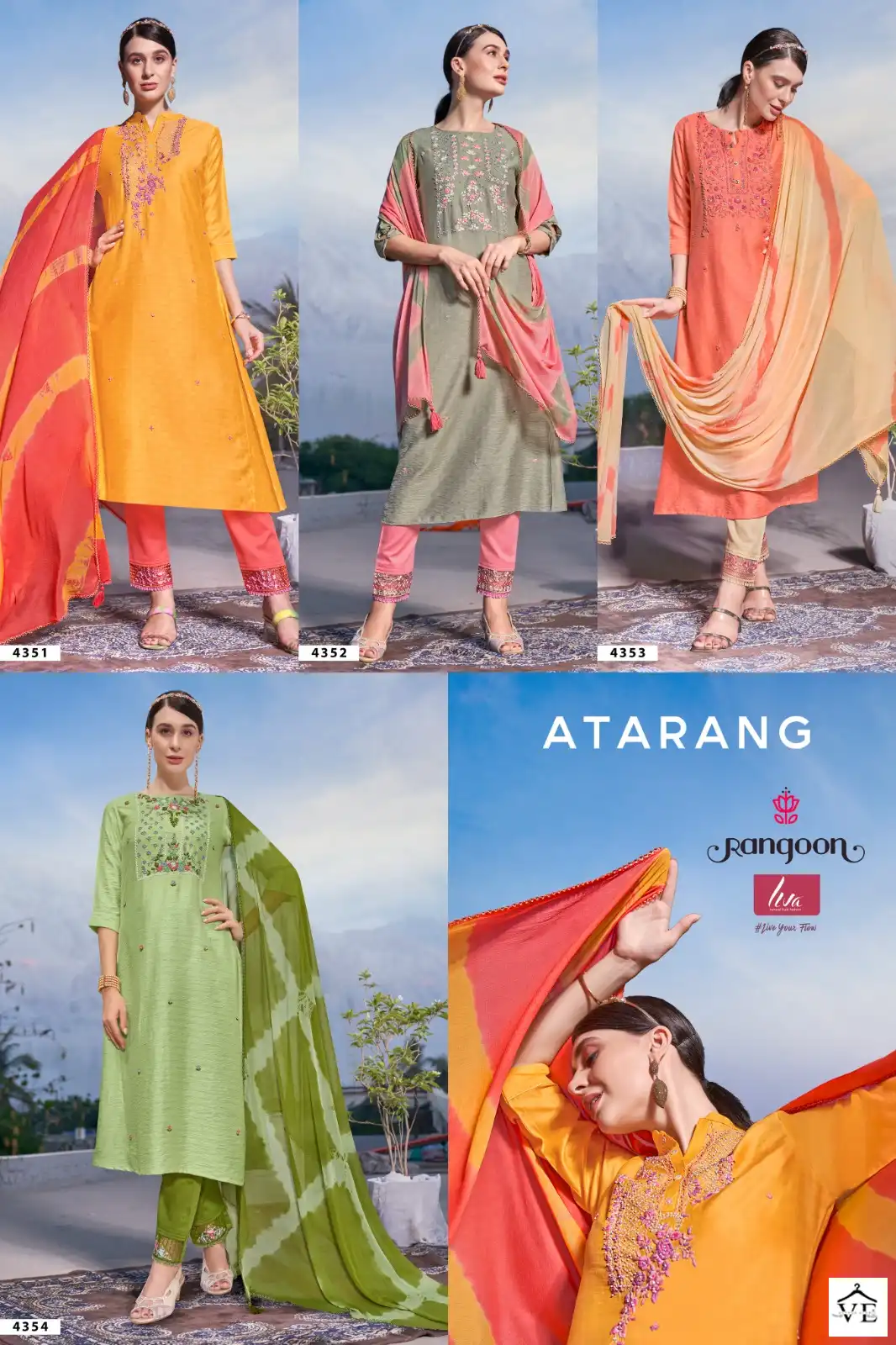 Rangoon Atrang Viscose Wholesale Readymade Salwar Suit Catalog — Wholesale Salwar Suits, MPA wholesale from Surat — view 5