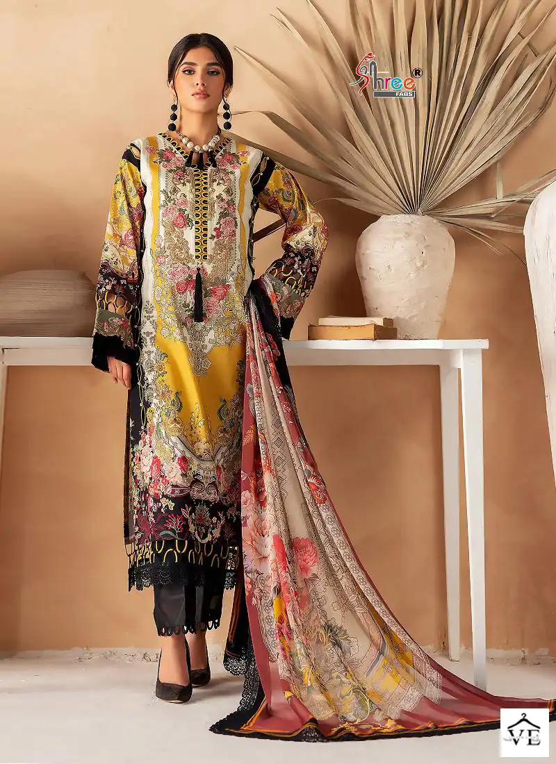 Shree Fabs Ayzal Summer Collection Cotton Wholesale Pakistani Salwar Suit Catalog — Wholesale Salwar Suits, MPA wholesale from Surat - Gallery Image 5