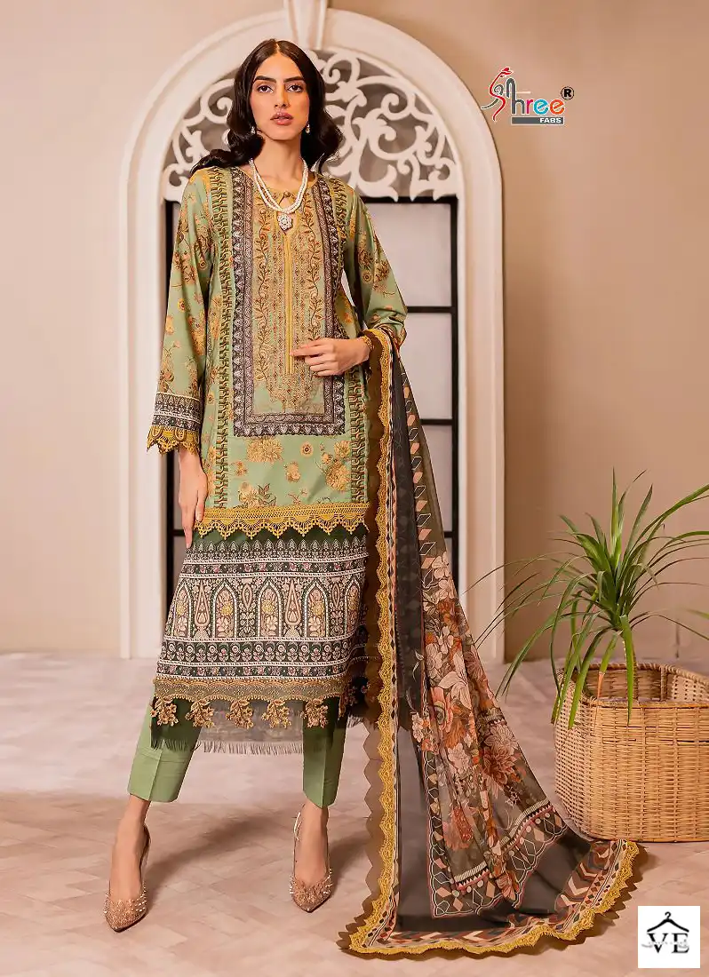 Shree Fabs Ayzal Summer Collection Cotton Wholesale Pakistani Salwar Suit Catalog — Wholesale Salwar Suits, MPA wholesale from Surat - Gallery Image 6