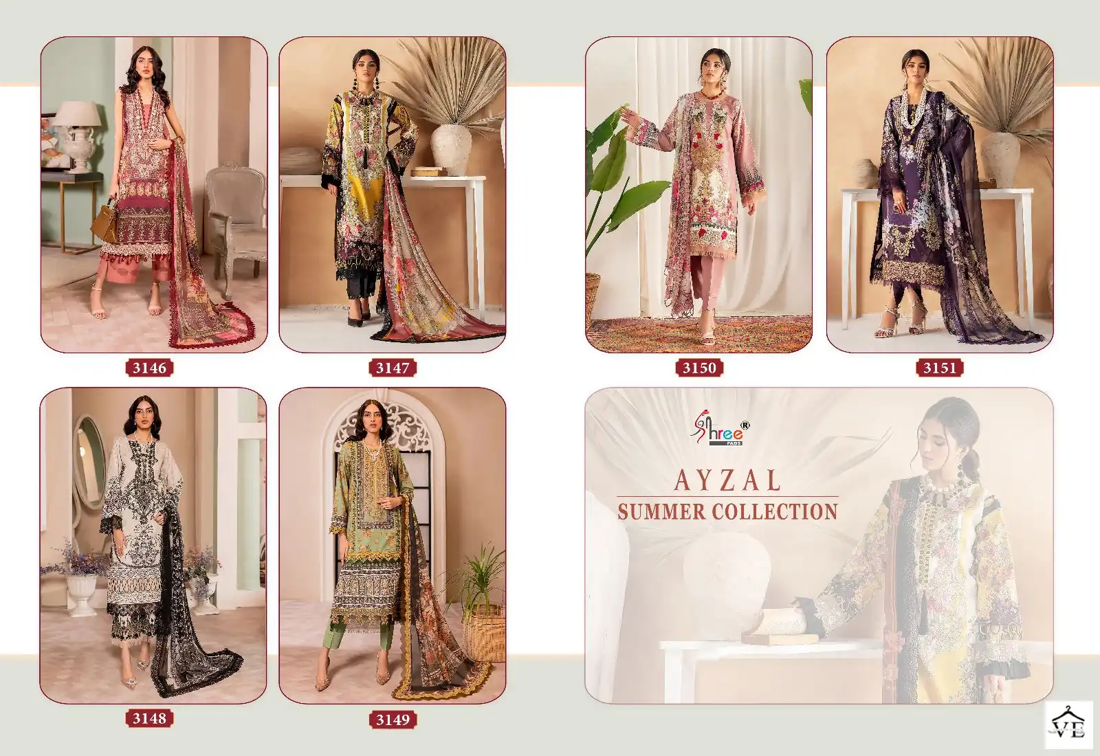 Shree Fabs Ayzal Summer Collection Cotton Wholesale Pakistani Salwar Suit Catalog — Wholesale Salwar Suits, MPA wholesale from Surat — view 7