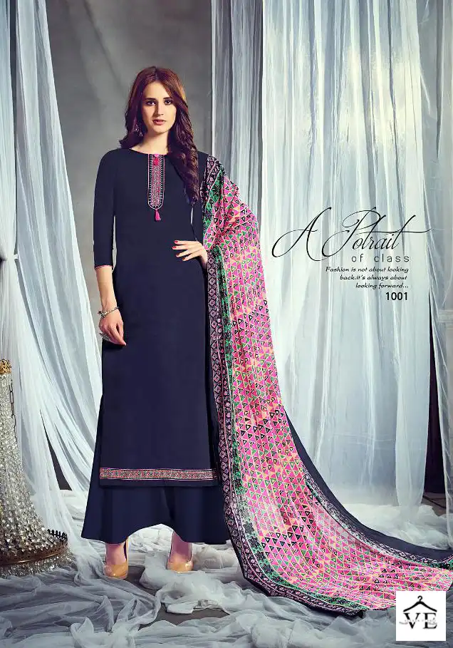 Vardan Ethnic Azayra Jam Satin Wholesale Salwar Suit Catalog — Wholesale Salwar Suits, MPA wholesale from Surat - Gallery Image 5