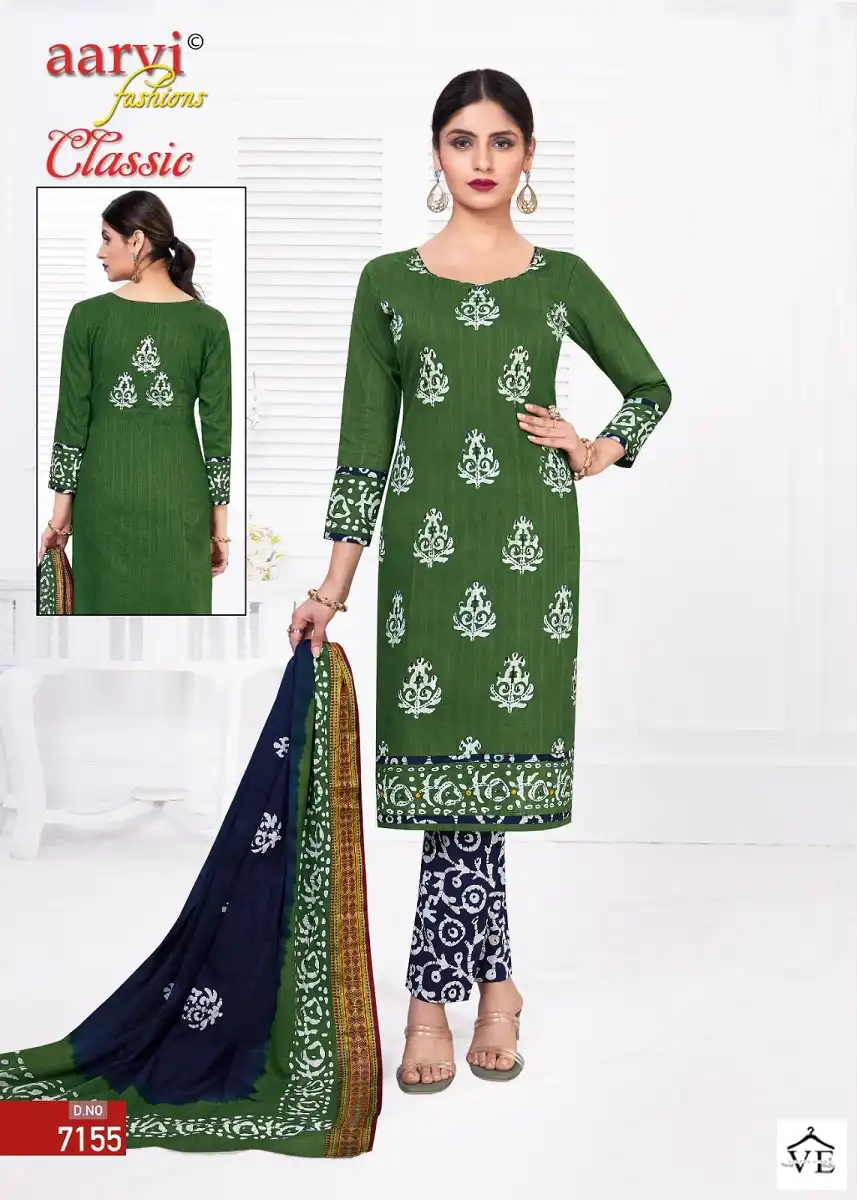 Aarvi Classic Vol 4 Cotton Wholesale Salwar Suit Catalog — Wholesale Salwar Suits, MPA wholesale from Surat - Gallery Image 3