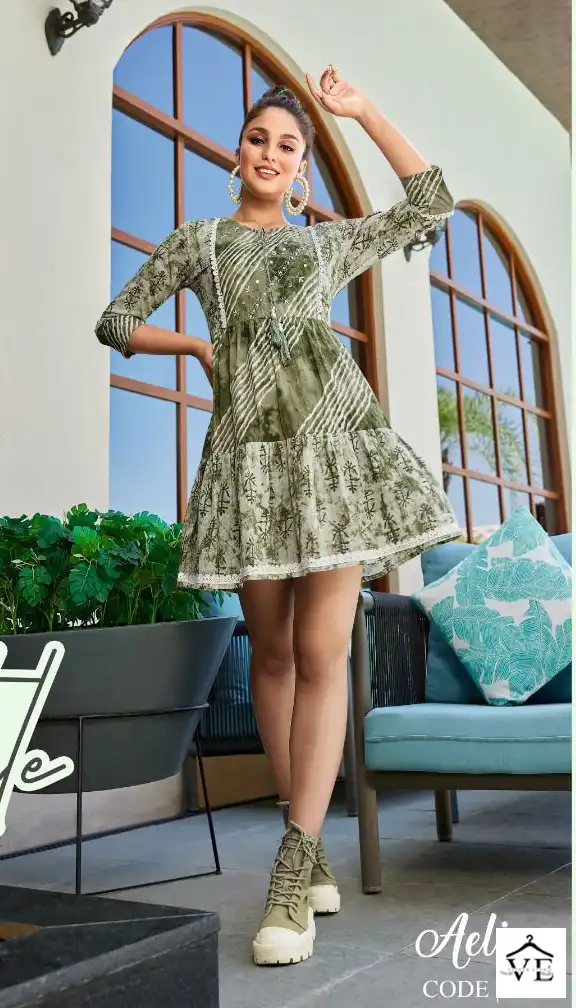 Ladies Flavour Aeliza Vol 2 Pure Cotton Wholesale Kurtis Catalog — Wholesale Kurtis, MPA wholesale from Surat — view 4
