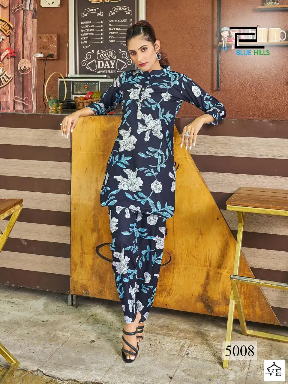 Blue Hills Airport Look Vol 5 Linen Digital Print Wholesale Kurti With Pant Catalog — Wholesale Kurtis, MPA wholesale from Surat - Gallery Image 4