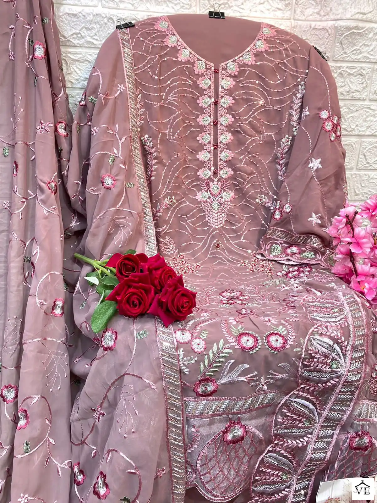 Al Amra Anaya ZF 102 Georgette Wholesale Pakistani Salwar Suit Catalog — Wholesale Salwar Suits, MPA wholesale from Surat - Gallery Image 5