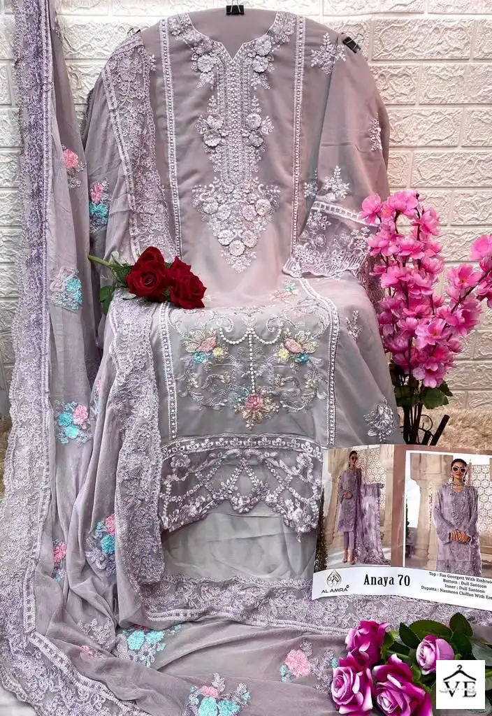 Al Amra Anaya Zf 70 Georgette Wholesale Pakistani Salwar Suit Catalog — Wholesale Salwar Suits, MPA wholesale from Surat — view 2
