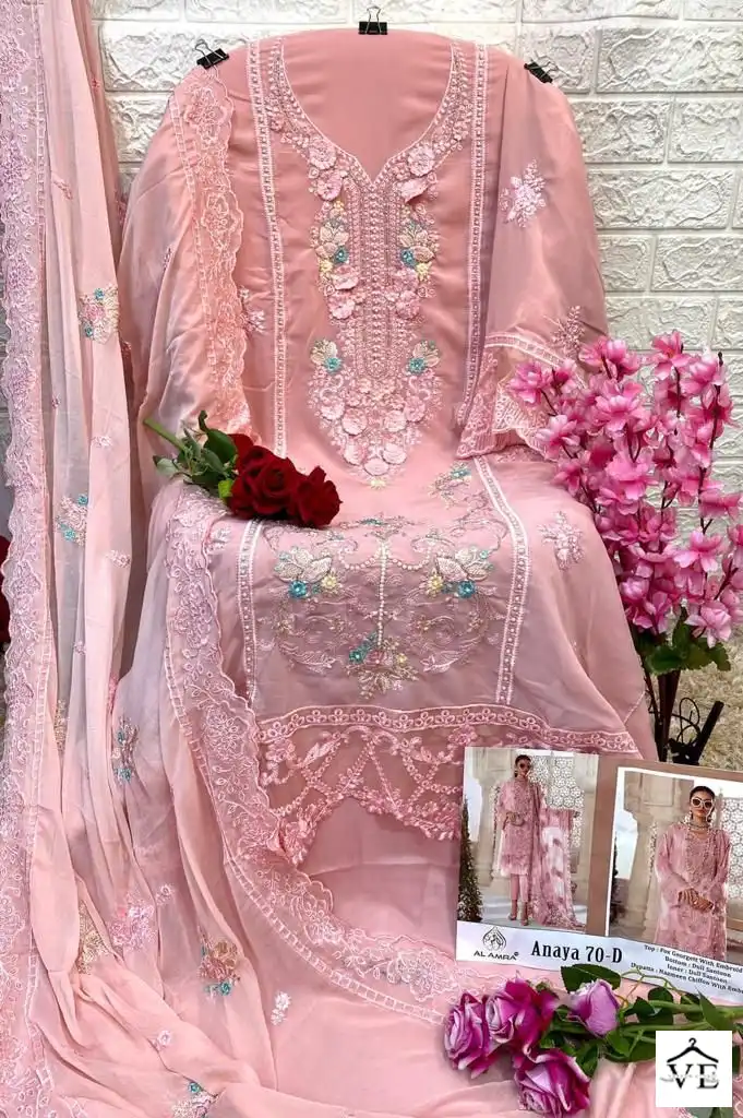 Al Amra Anaya Zf 70 Georgette Wholesale Pakistani Salwar Suit Catalog — Wholesale Salwar Suits, MPA wholesale from Surat — view 7