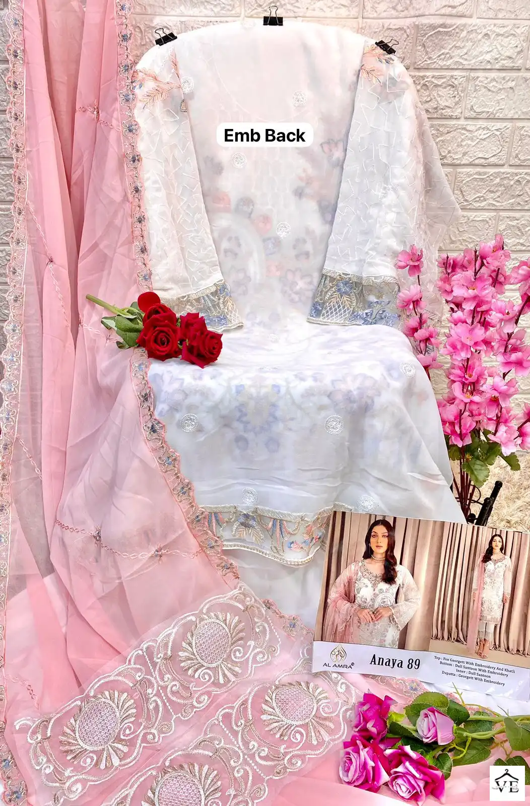Al Amra Anaya Zf 89 Georgette Wholesale Pakistani Salwar Suit Catalog — Wholesale Salwar Suits, MPA wholesale from Surat — view 6