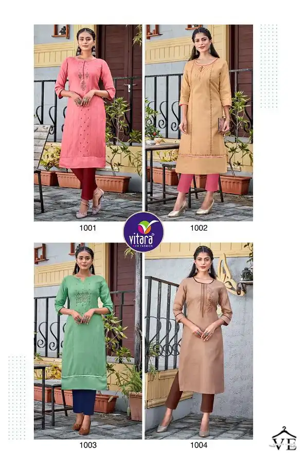 Vitara Award Jam Cotton Wholesale Kurti With Pant Catalog — Wholesale Kurtis, MPA wholesale from Surat — view 5
