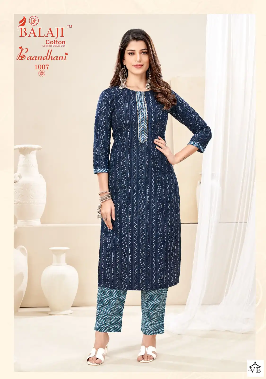 Balaji Baandhani Vol 1 Cotton Print Wholesale Kurti With Pant Catalog — Wholesale Kurtis, MPA wholesale from Surat - Gallery Image 3