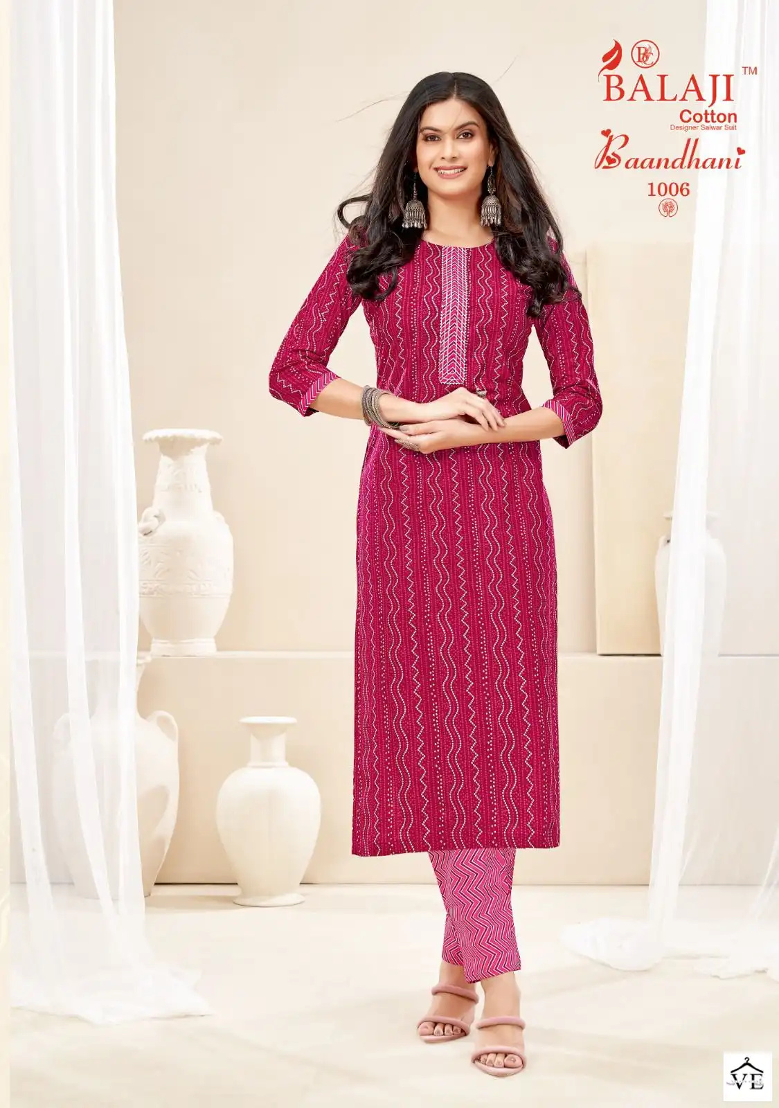 Balaji Baandhani Vol 1 Cotton Print Wholesale Kurti With Pant Catalog — Wholesale Kurtis, MPA wholesale from Surat - Gallery Image 4
