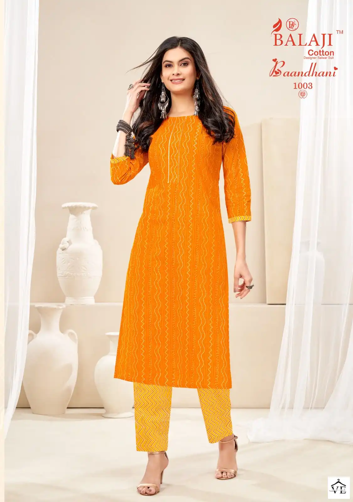 Balaji Baandhani Vol 1 Cotton Print Wholesale Kurti With Pant Catalog — Wholesale Kurtis, MPA wholesale from Surat - Gallery Image 5