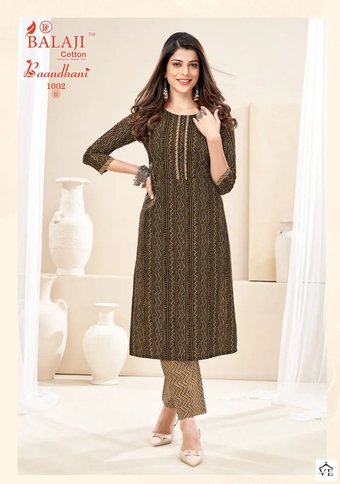 Balaji Baandhani Vol 1 Cotton Print Wholesale Kurti With Pant Catalog — Wholesale Kurtis, MPA wholesale from Surat - Gallery Image 6