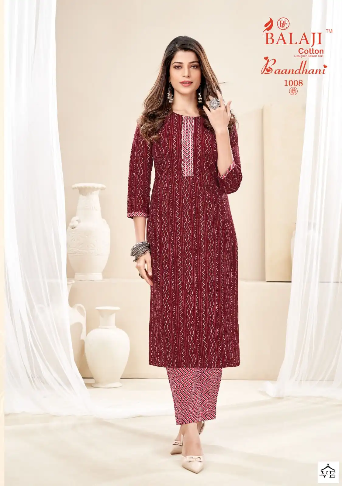 Balaji Baandhani Vol 1 Cotton Print Wholesale Kurti With Pant Catalog — Wholesale Kurtis, MPA wholesale from Surat - Gallery Image 7