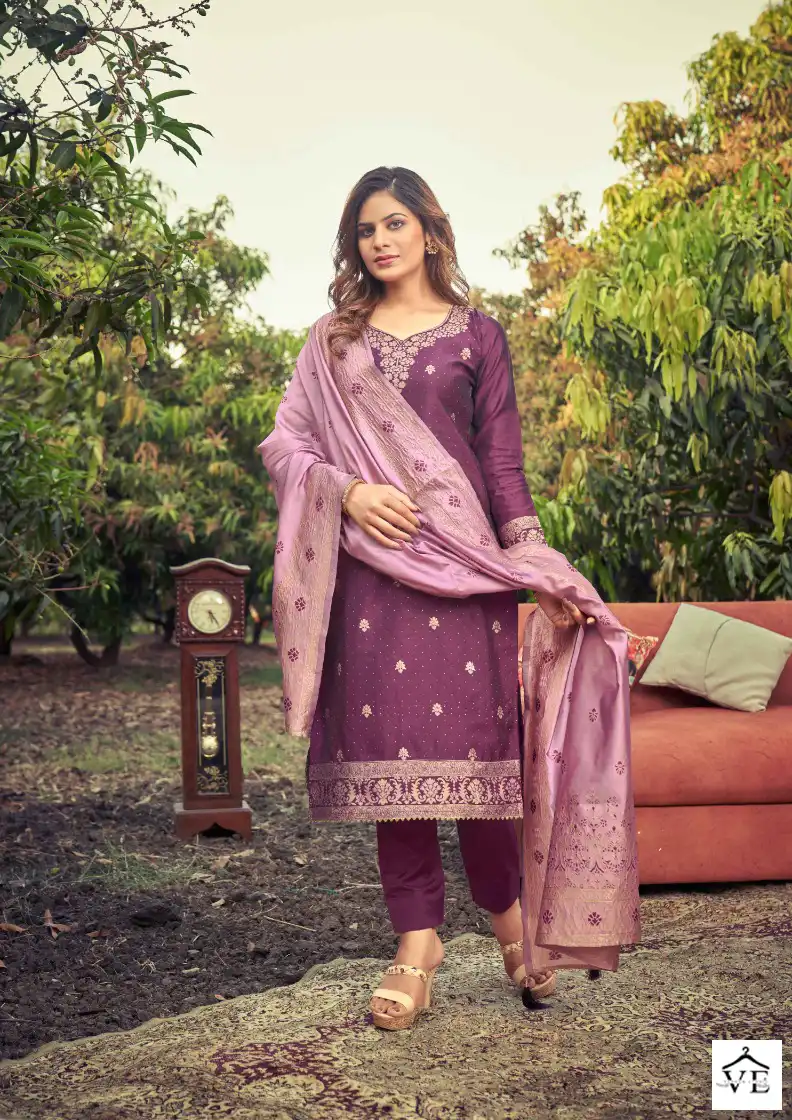 Vardan Ethnic Pc Banarasi Vol 3 Banarasi Silk Wholesale Designer Salwar Suit Catalog — Wholesale Salwar Suits, MPA wholesale from Surat - Gallery Image 2