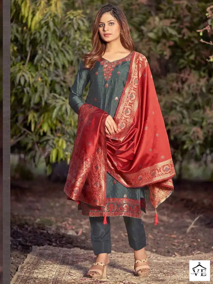 Vardan Ethnic Pc Banarasi Vol 3 Banarasi Silk Wholesale Designer Salwar Suit Catalog — Wholesale Salwar Suits, MPA wholesale from Surat — view 1