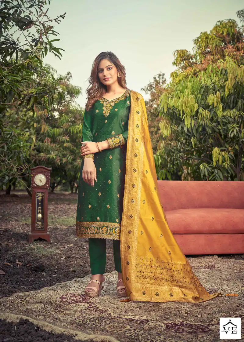 Vardan Ethnic Pc Banarasi Vol 3 Banarasi Silk Wholesale Designer Salwar Suit Catalog — Wholesale Salwar Suits, MPA wholesale from Surat - Gallery Image 5