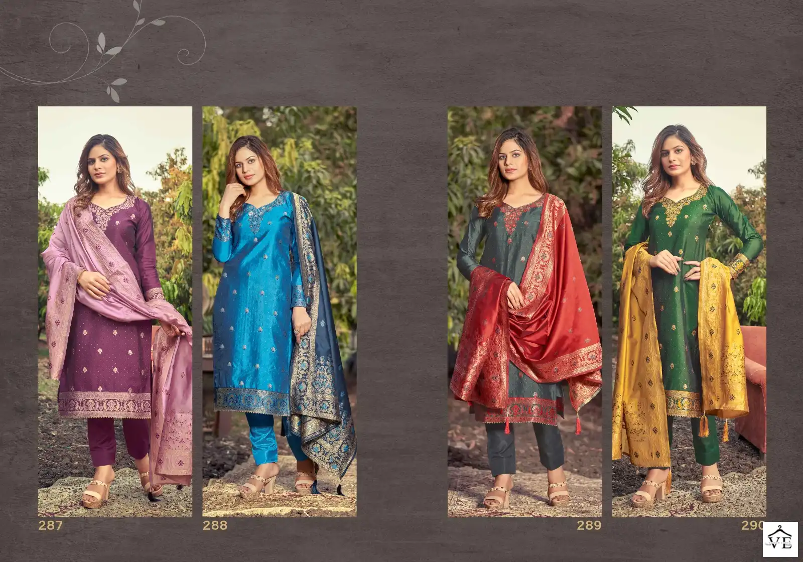 Vardan Ethnic Pc Banarasi Vol 3 Banarasi Silk Wholesale Designer Salwar Suit Catalog — Wholesale Salwar Suits, MPA wholesale from Surat — view 6