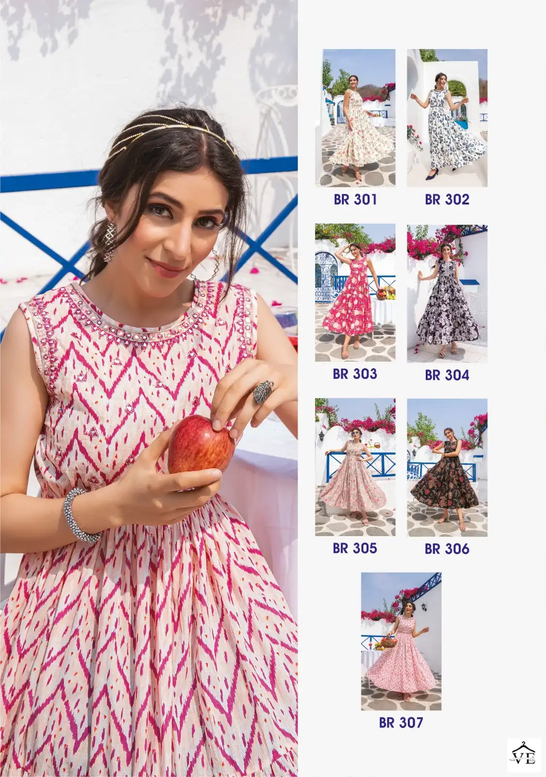 Vardan Ethnic Be Rich Vol 3 Summer Coolers Wholesale Long Kurtis Catalog — Wholesale Kurtis, MPA wholesale from Surat — view 8