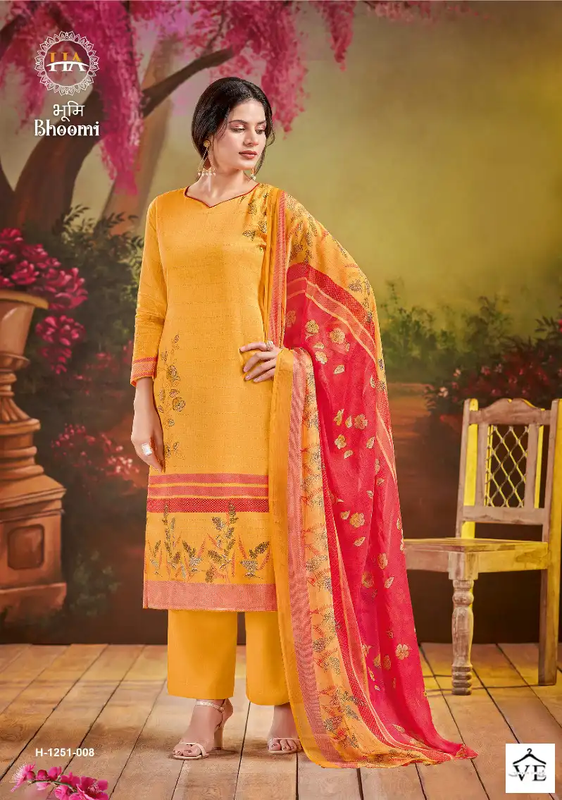 Harshit Fashion Bhoomi Pure Zam Wholesale Salwar Suit Catalog — Wholesale Salwar Suits, MPA wholesale from Surat — view 3