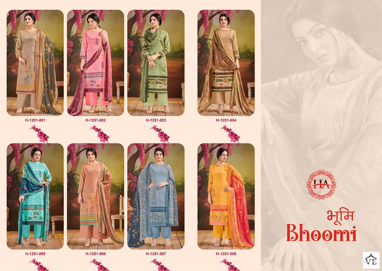 Harshit Fashion Bhoomi Pure Zam Wholesale Salwar Suit Catalog — Wholesale Salwar Suits, MPA wholesale from Surat — view 9