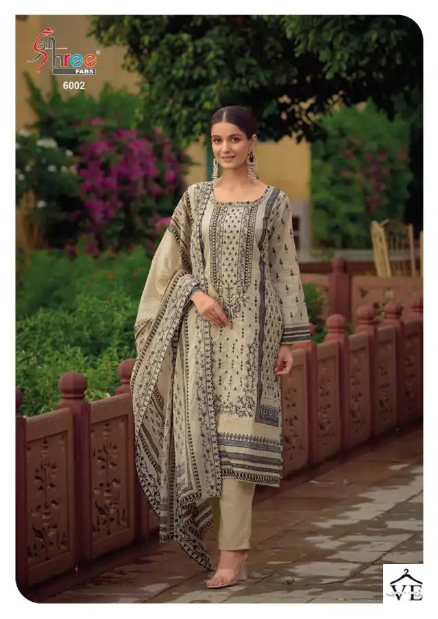 Shree Fabs Bin Saeed Lawn Collection Vol 6 Lawn Cotton Wholesale Pakistani Salwar Suit Catalog — Wholesale Salwar Suits, MPA wholesale from Surat - Gallery Image 3