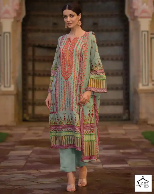 Shree Fabs Bin Saeed Lawn Collection Vol 6 Lawn Cotton Wholesale Pakistani Salwar Suit Catalog — Wholesale Salwar Suits, MPA wholesale from Surat — view 1