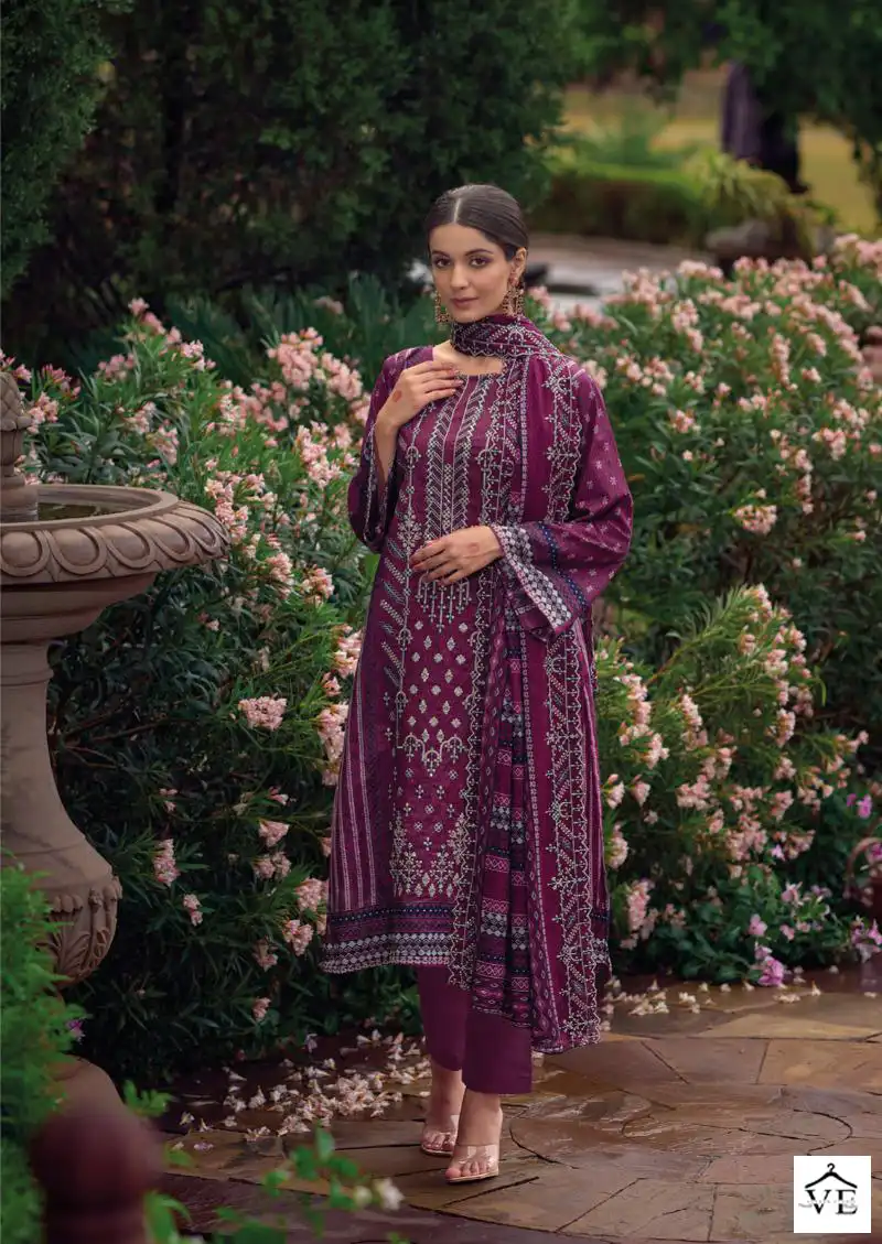 Shree Fabs Bin Saeed Lawn Collection Vol 6 Lawn Cotton Wholesale Pakistani Salwar Suit Catalog — Wholesale Salwar Suits, MPA wholesale from Surat - Gallery Image 5