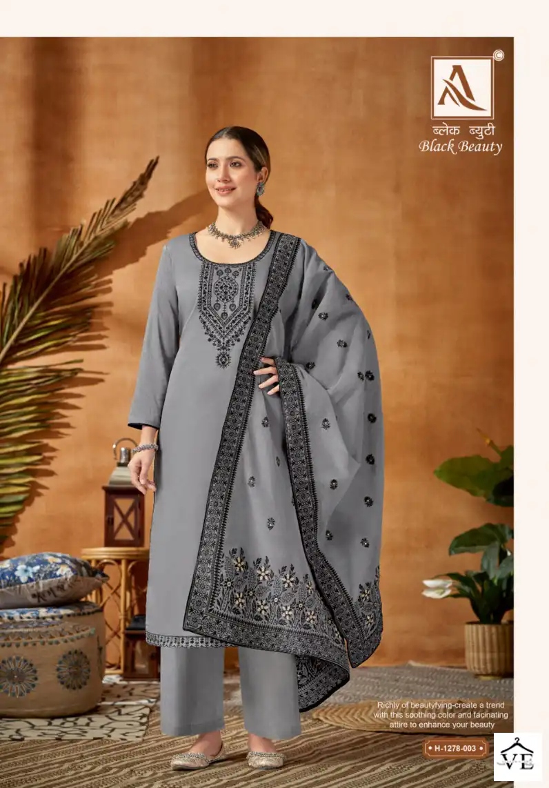 Alok Suits Black Beauty Jam Cotton Wholesale Designer Salwar Suit Catalog — Wholesale Salwar Suits, MPA wholesale from Surat - Gallery Image 2