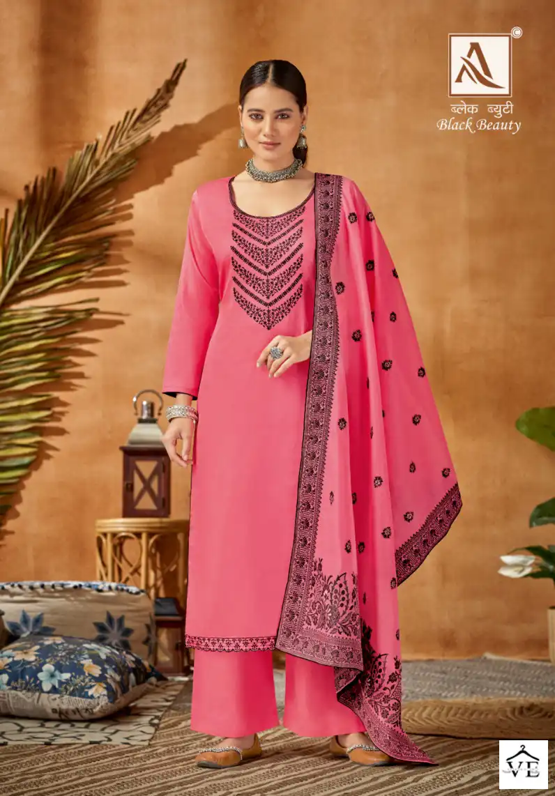 Alok Suits Black Beauty Jam Cotton Wholesale Designer Salwar Suit Catalog — Wholesale Salwar Suits, MPA wholesale from Surat - Gallery Image 4