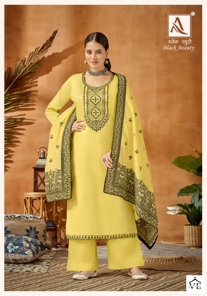 Alok Suits Black Beauty Jam Cotton Wholesale Designer Salwar Suit Catalog — Wholesale Salwar Suits, MPA wholesale from Surat - Gallery Image 5