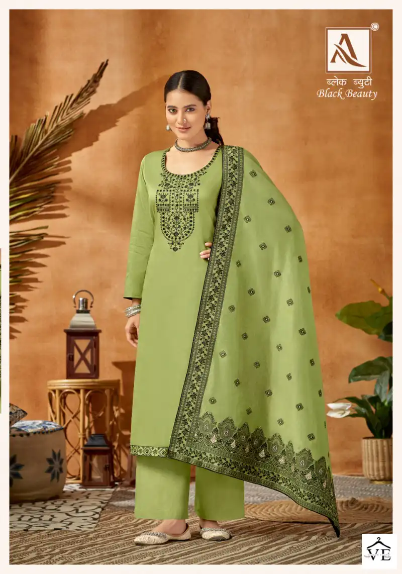 Alok Suits Black Beauty Jam Cotton Wholesale Designer Salwar Suit Catalog — Wholesale Salwar Suits, MPA wholesale from Surat - Gallery Image 6