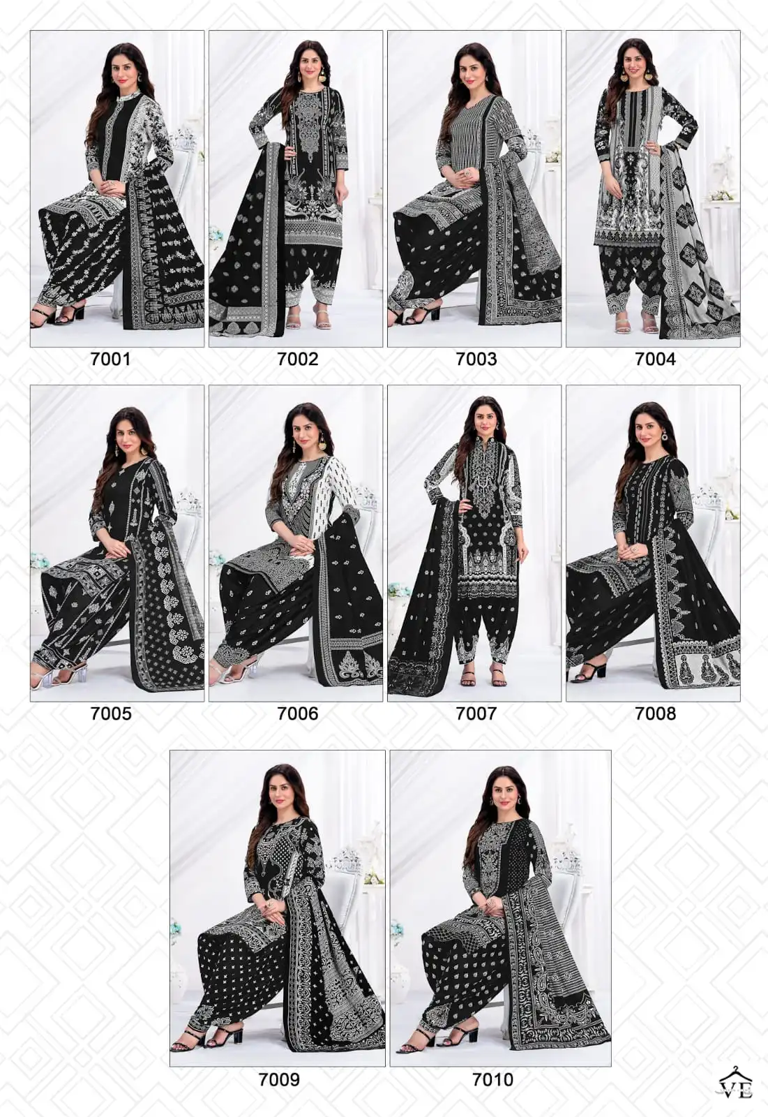 Vardan Ethnic Black Beauty Vol 7 Cotton Wholesale Salwar Suit Catalog — Wholesale Salwar Suits, MPA wholesale from Surat — view 11