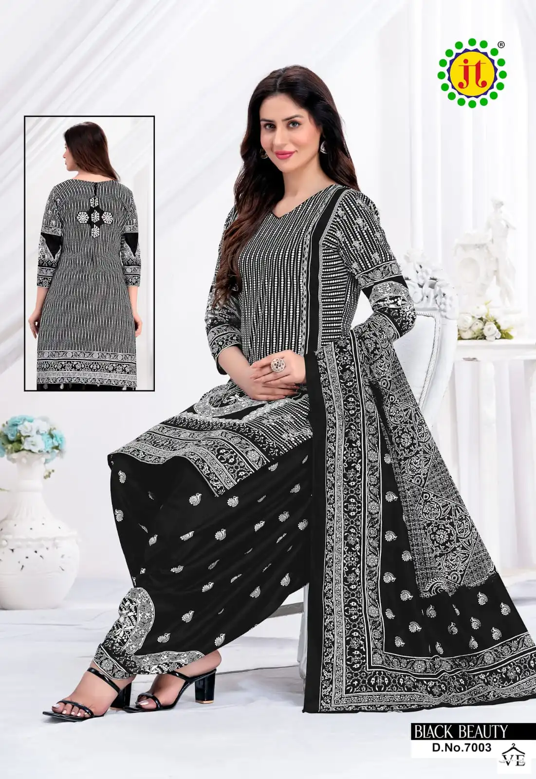 Vardan Ethnic Black Beauty Vol 7 Cotton Wholesale Salwar Suit Catalog — Wholesale Salwar Suits, MPA wholesale from Surat - Gallery Image 3