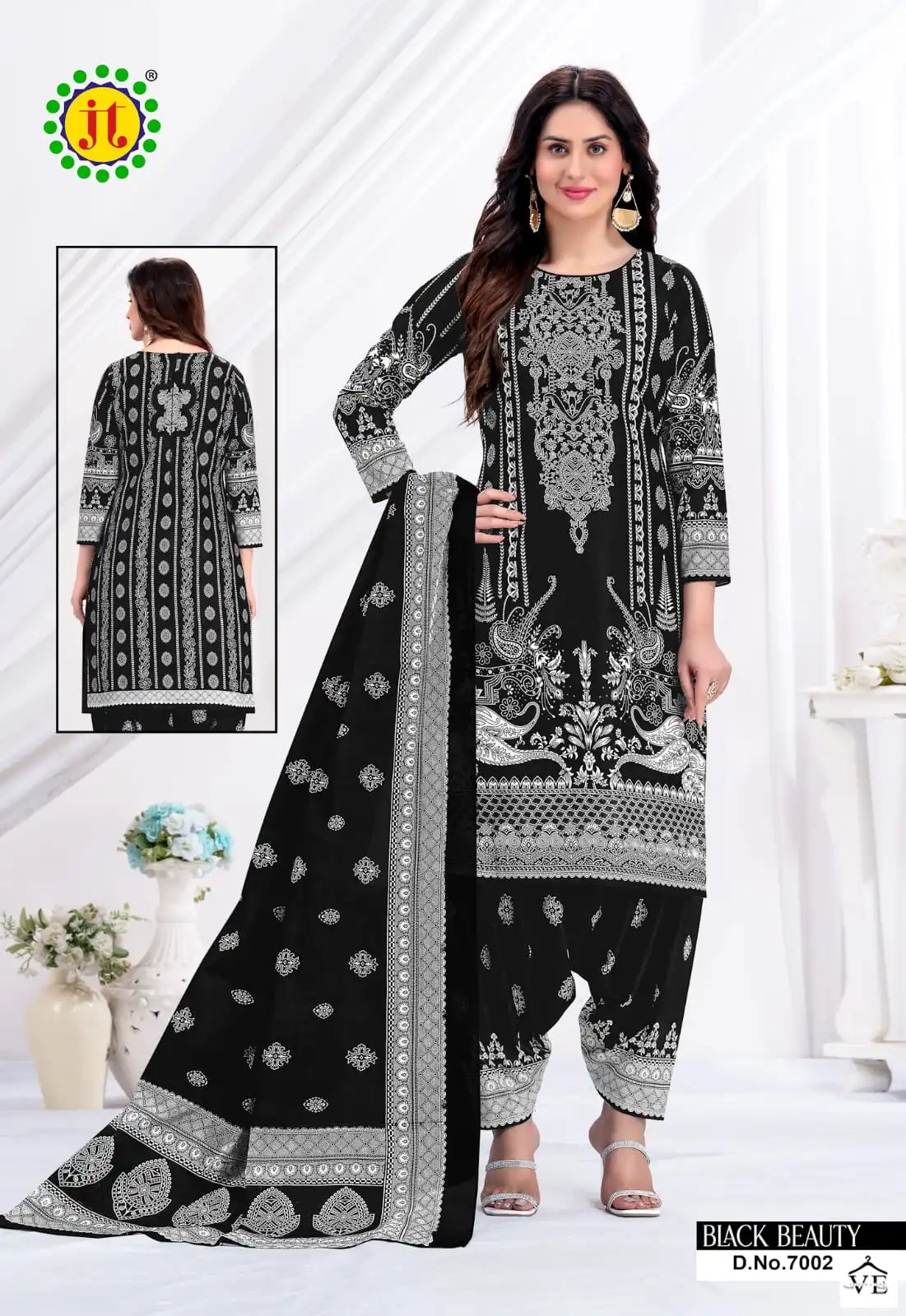 Vardan Ethnic Black Beauty Vol 7 Cotton Wholesale Salwar Suit Catalog — Wholesale Salwar Suits, MPA wholesale from Surat - Gallery Image 4