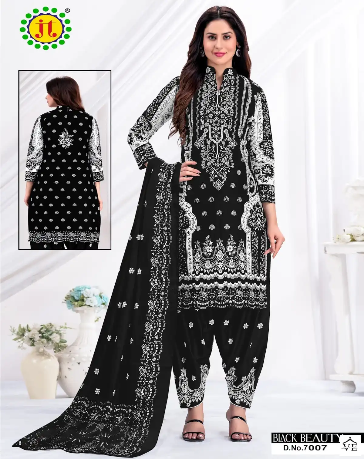 Vardan Ethnic Black Beauty Vol 7 Cotton Wholesale Salwar Suit Catalog — Wholesale Salwar Suits, MPA wholesale from Surat — view 1
