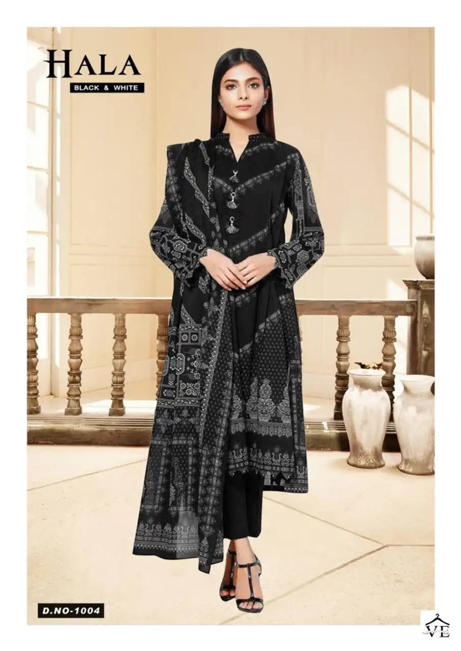 Hala Black & White Vol 1 Cotton Wholesale Pakistani Salwar Suit Catalog — Wholesale Salwar Suits, MPA wholesale from Surat - Gallery Image 8