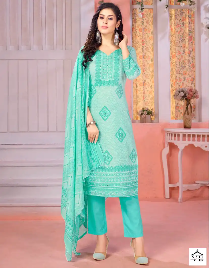 Bipson Bmw 2221 Pure Cotton Wholesale Salwar Suit Catalog — Wholesale Salwar Suits, MPA wholesale from Surat — view 1