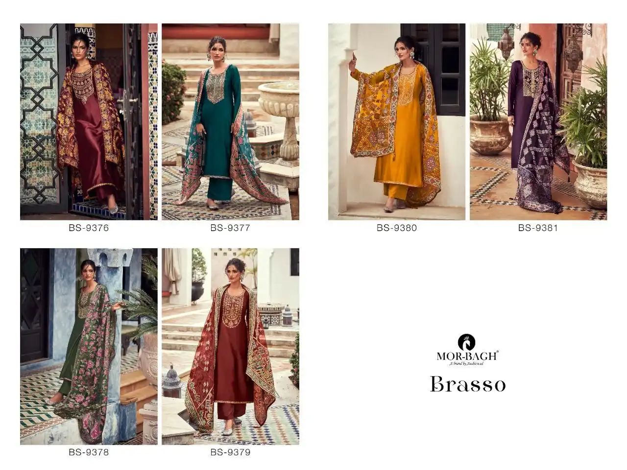 Aashirwad Brasso Silk Wholesale Designer Salwar Suit Catalog — Wholesale Salwar Suits, Aashirwad Creation wholesale from Surat — view 7
