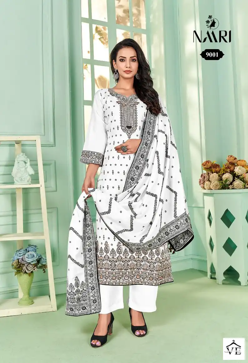 Naari Breeze Pure Muslin Wholesale Designer Salwar Suit Catalog — Wholesale Salwar Suits, MPA wholesale from Surat - Gallery Image 2