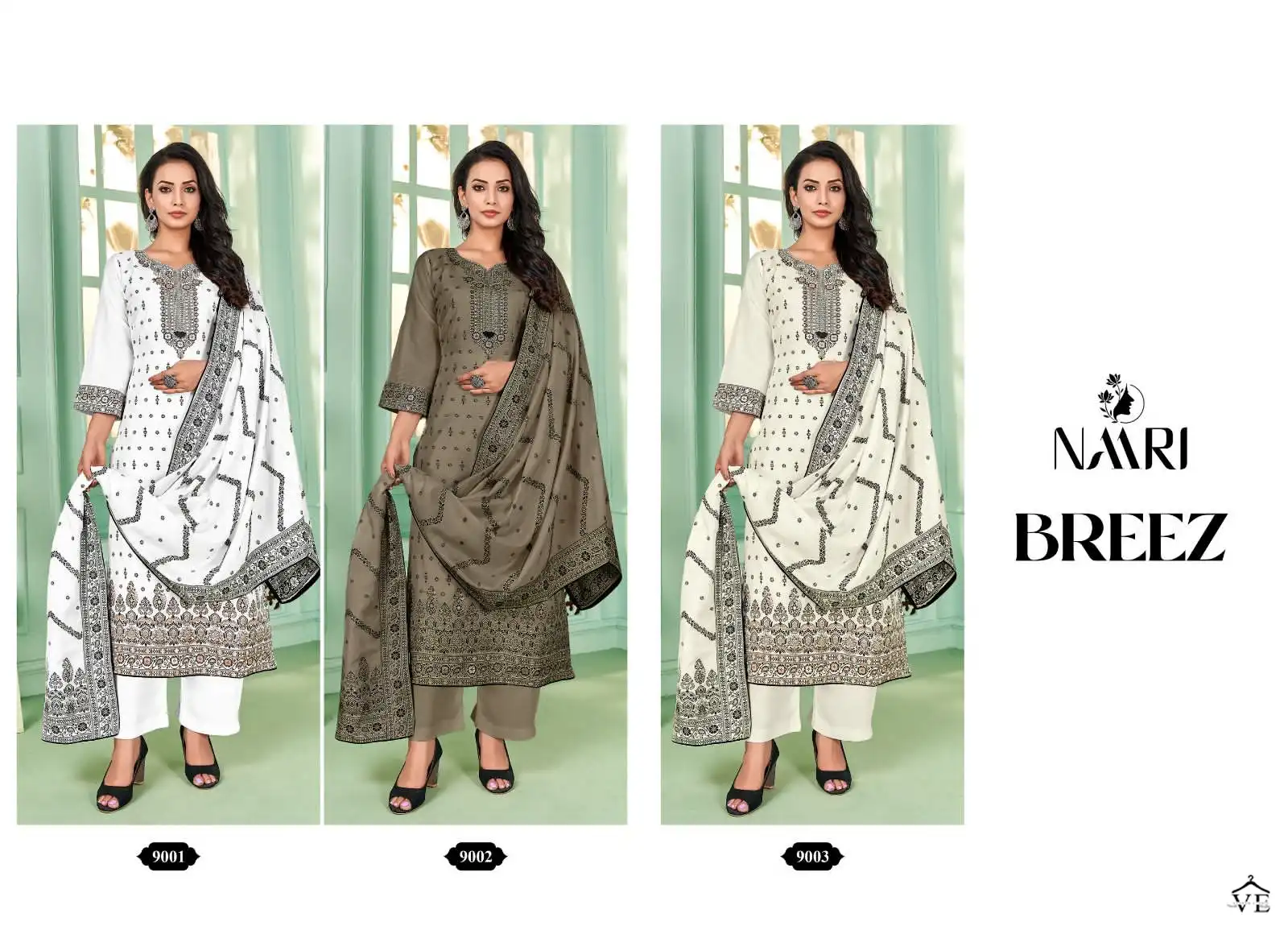 Naari Breeze Pure Muslin Wholesale Designer Salwar Suit Catalog — Wholesale Salwar Suits, MPA wholesale from Surat — view 4