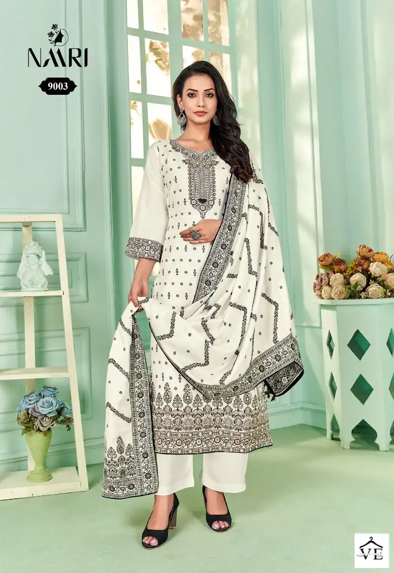 Naari Breeze Pure Muslin Wholesale Designer Salwar Suit Catalog — Wholesale Salwar Suits, MPA wholesale from Surat - Gallery Image 3