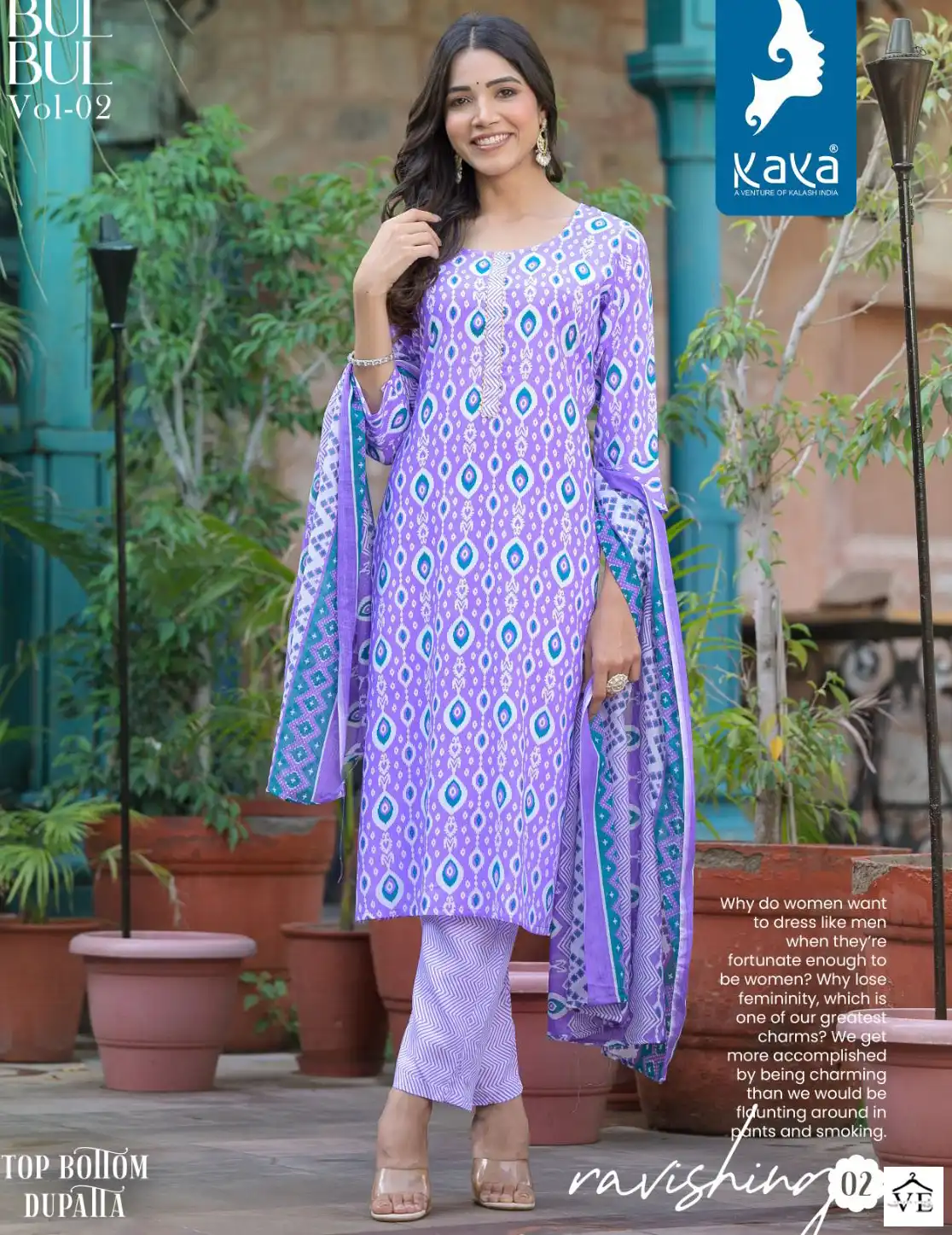 Vardan Ethnic Bulbul 2 Rayon Prints Wholesale Readymade Salwar Suit Catalog — Wholesale Salwar Suits, MPA wholesale from Surat - Gallery Image 3