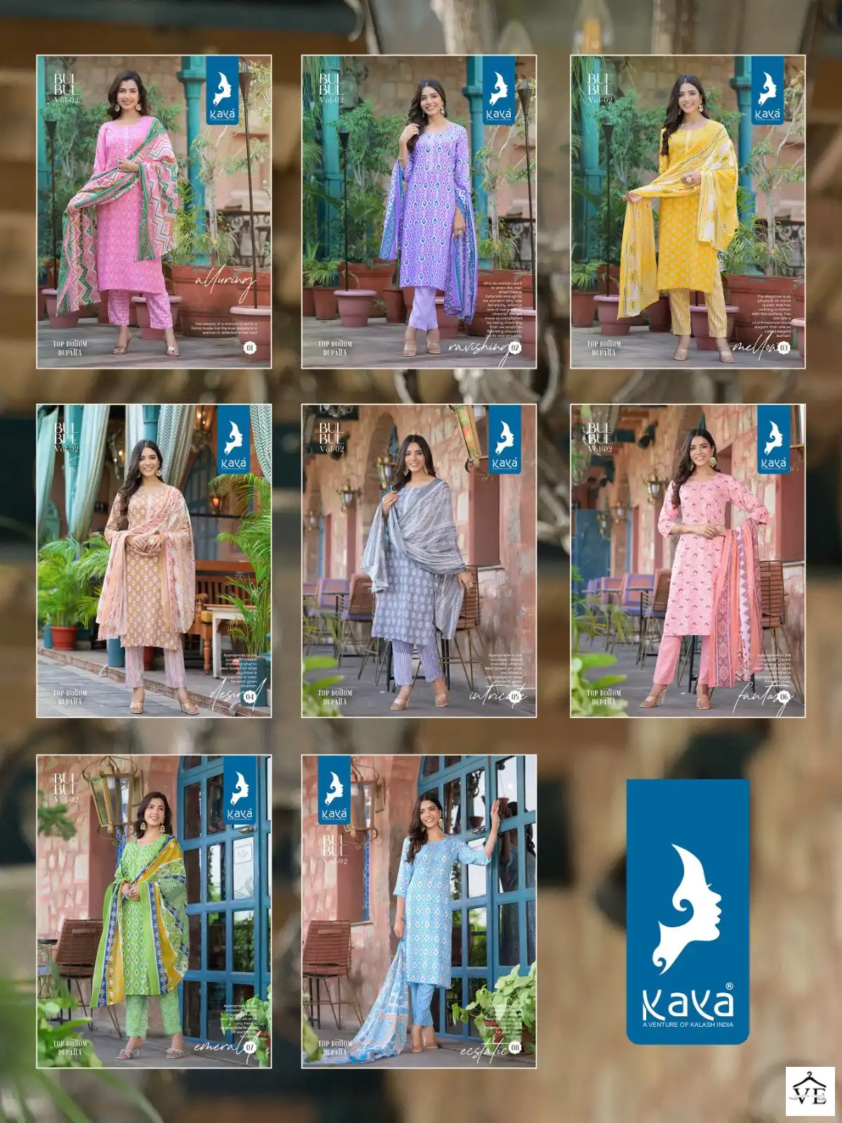 Vardan Ethnic Bulbul 2 Rayon Prints Wholesale Readymade Salwar Suit Catalog — Wholesale Salwar Suits, MPA wholesale from Surat — view 10