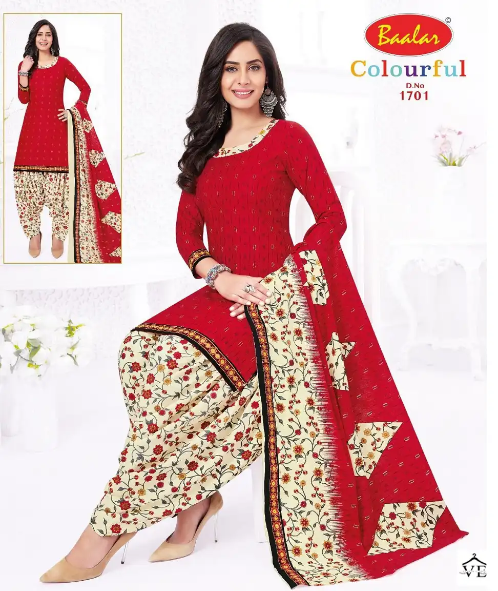 Baalar Colourful Vol 17 Cotton Wholesale Readymade Salwar Suit Catalog — Wholesale Salwar Suits, MPA wholesale from Surat — view 1