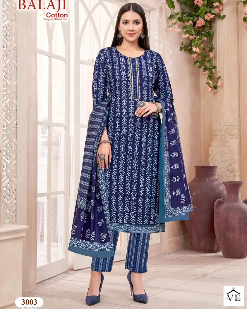 Balaji Battik Art Work Vol 3 Cotton Wholesale Readymade Salwar Suit Catalog — Wholesale Salwar Suits, MPA wholesale from Surat — view 1
