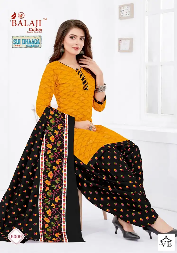 Balaji Sui Dhaaga Vol 5 Cotton Wholesale Readymade Salwar Suit Catalog — Wholesale Salwar Suits, MPA wholesale from Surat — view 9