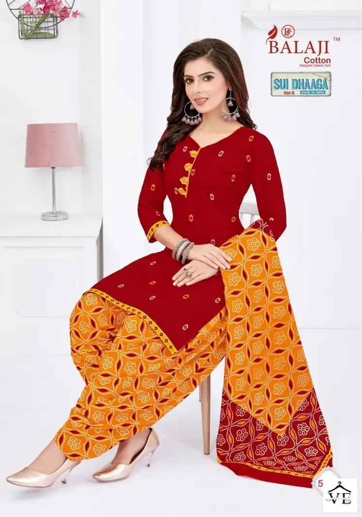 Balaji Sui Dhaaga Vol 5 Cotton Wholesale Readymade Salwar Suit Catalog — Wholesale Salwar Suits, MPA wholesale from Surat — view 2
