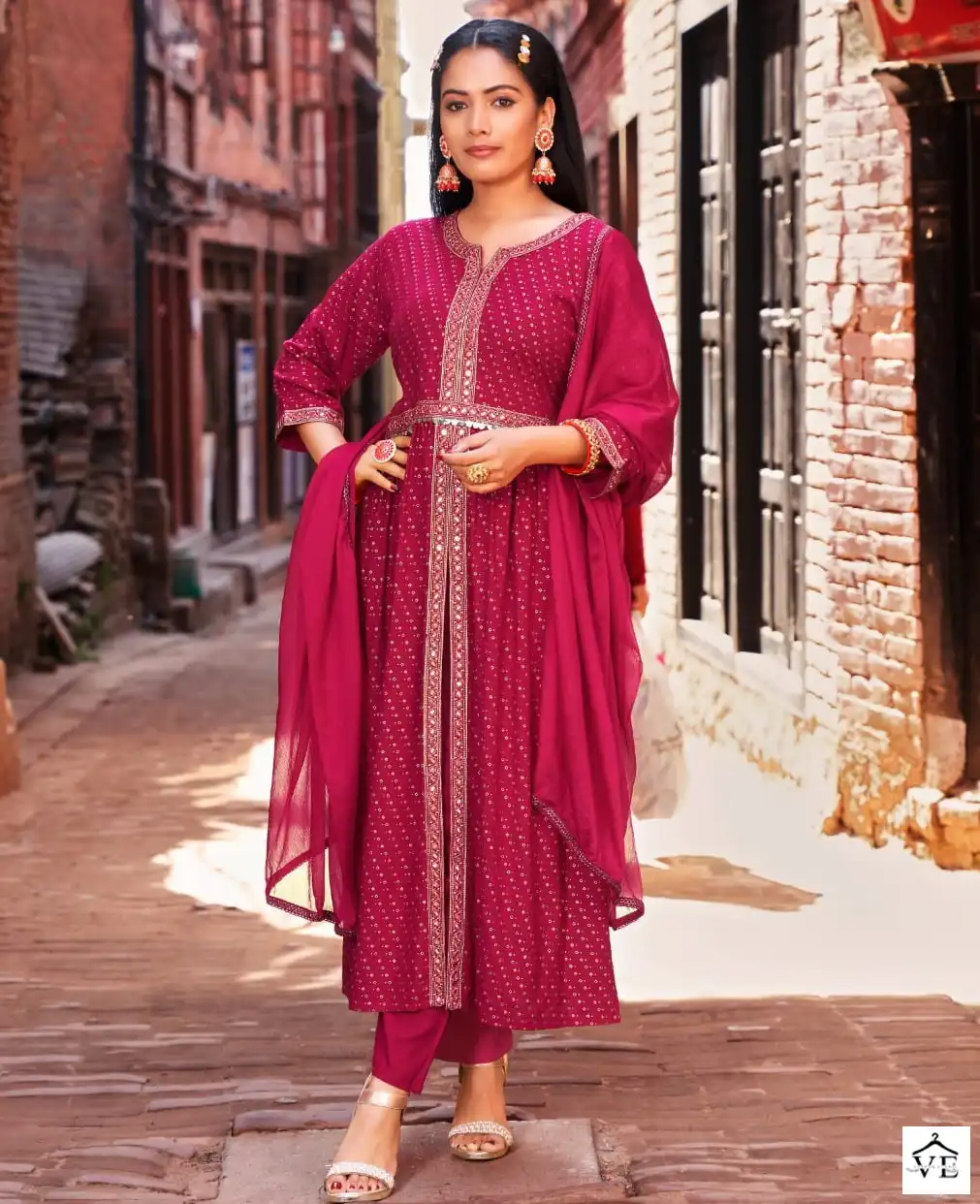 Wanna Biba Rayon Print Wholesale Readymade Salwar Suit Catalog — Wholesale Salwar Suits, MPA wholesale from Surat — view 1