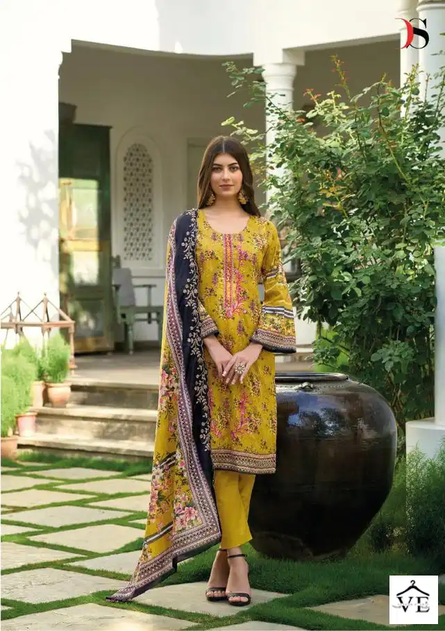 Deepsy Suits Bin Saeed Lawn Collection Vol 4 Cotton Wholesale Pakistani Salwar Suit Catalog — Wholesale Salwar Suits, MPA wholesale from Surat — view 2